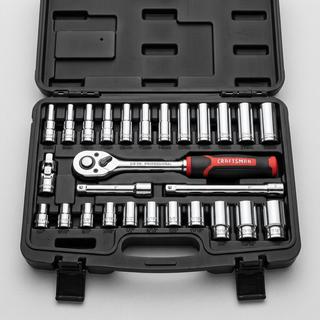 1/4 Drive Socket Set (23 Pcs) in Blow Moulding Box