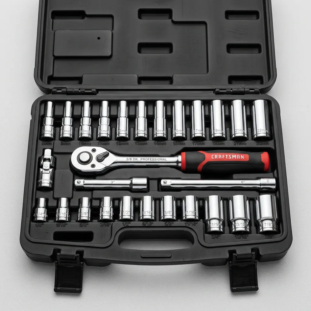 1/4 Drive Socket Set (23 Pcs) in Blow Moulding Box